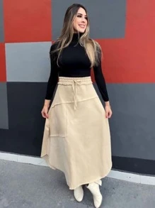 Women Skirts - 米色 - 查看 2