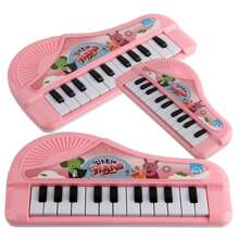 Children's Electronic Piano Toy Educational Musical Instrument Toy, Simulated 13-keys Piano, Enlightenment & Entertainment - Pink - View 1