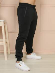 Men Sweatpants - 黑色 - 查看 1