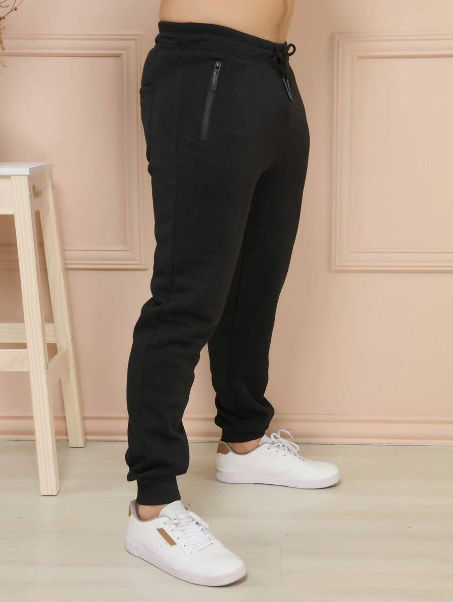 Men Sweatpants - 黑色 - 查看 1
