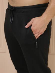 Men Sweatpants - 黑色 - 查看 4