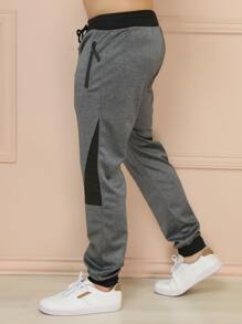 Men Sweatpants - 深灰色 - 查看 1