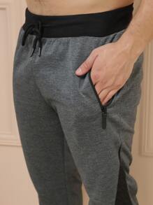 Men Sweatpants - 深灰色 - 查看 4