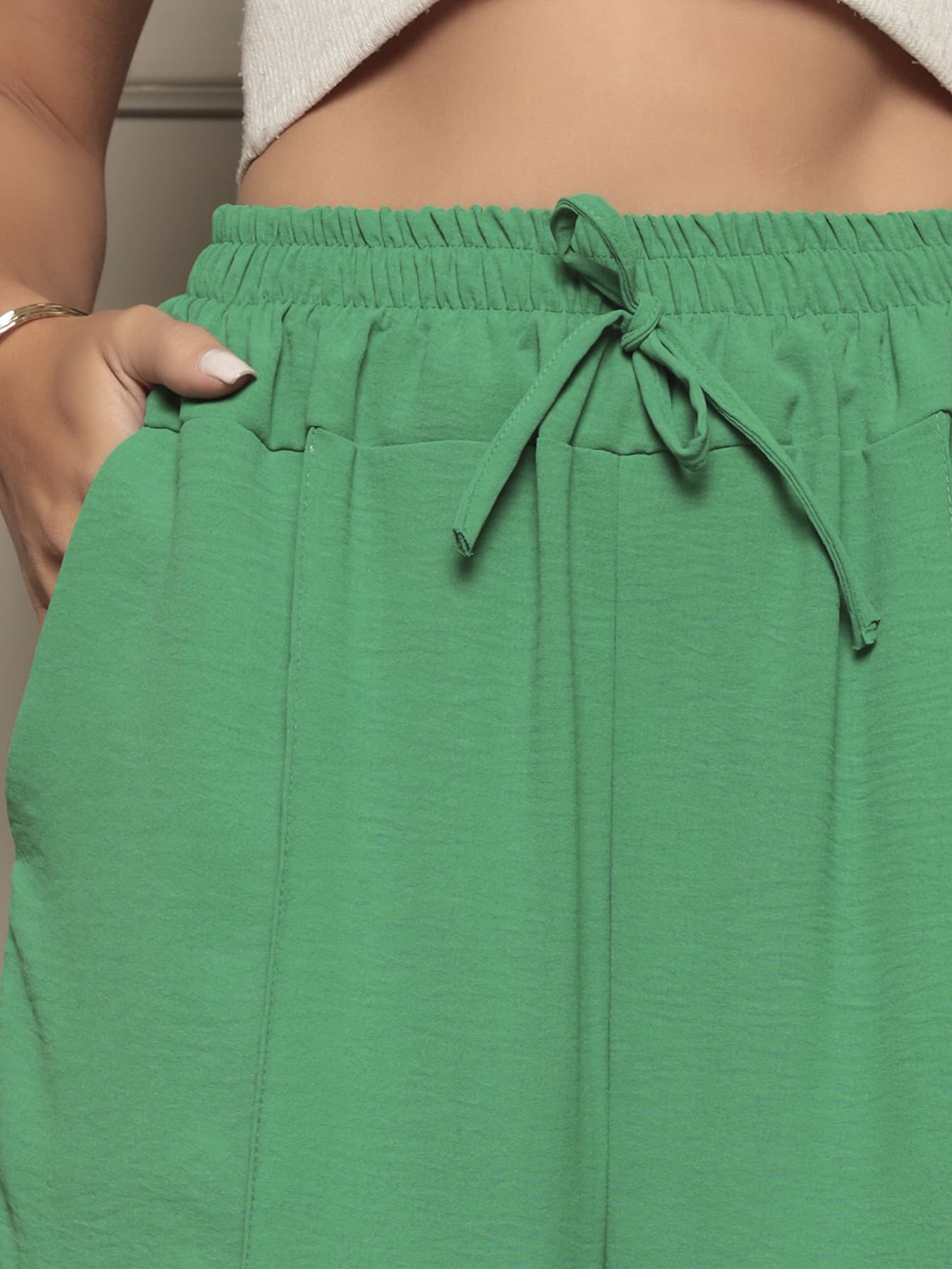 Women Pants - Màu xanh lá cây đậm - Xem 1