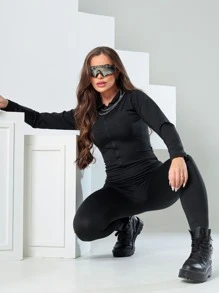 Women Jumpsuits - 黑色 - 查看 2