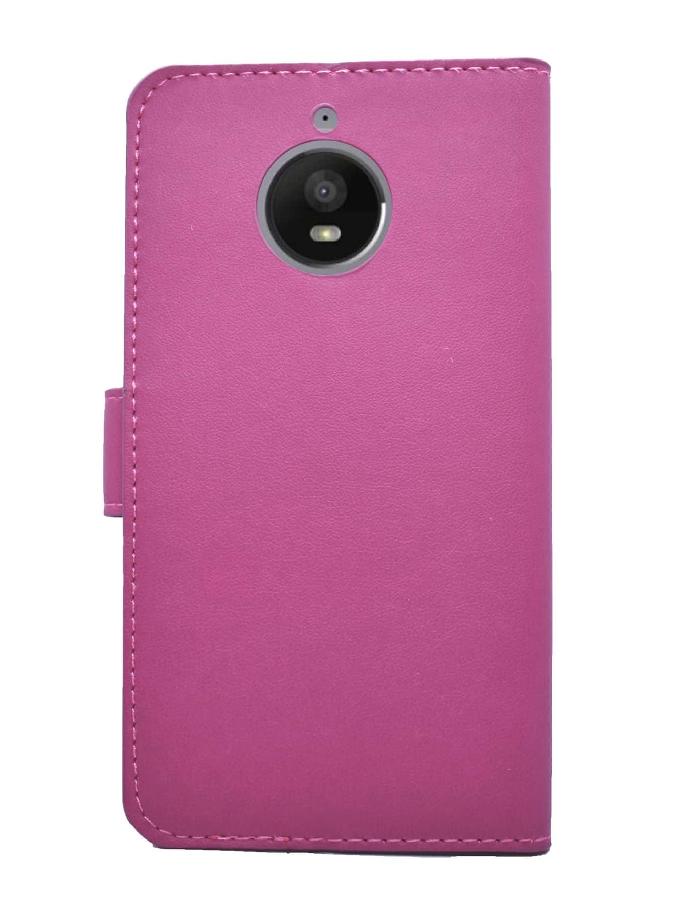 Funda Case Tipo Cartera Premier Diary Para Moto E4 Plus - Rosa Fucsia - Ver 1