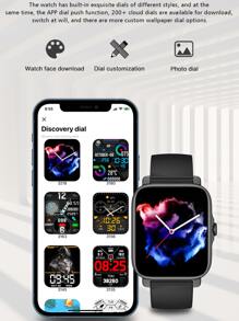 智能手錶帶功能,心率,血壓,血液氧氣監測,運動計步器手環 - 金色 - 查看 3