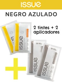 Kit Tinte Capilar Color Negro Azulado en Crema 2 Sobres de 47gr c/u + 2 Activadores en Crema 47 gr c/u - Negro - Ver 1