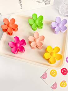 Spring & Summer Candy Colored Sweet Flower Shaped Hair Claw Clip & Hair Pin & Hair Accessories - Mint Green - View 4