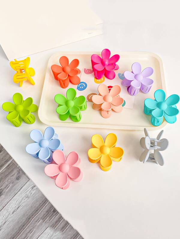 Sweet Candy Colored Flower Hair Claw/clip/knot Twist Hairpin, Fashionable Hair Accessories For Women, Spring/summer