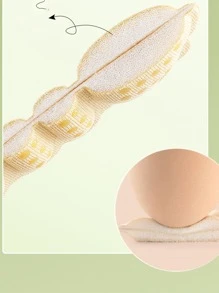 2 Pairs 6mm Thick Heel Pads Anti-slip And Anti-wear Shoe Insert Cushion To Reduce Size Difference And Prevent Feet Rubbing For High Heels, Loafers - Apricot - View 7
