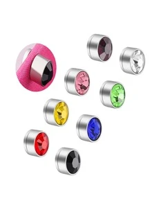 Stud Earrings - 粉色 - 查看 2