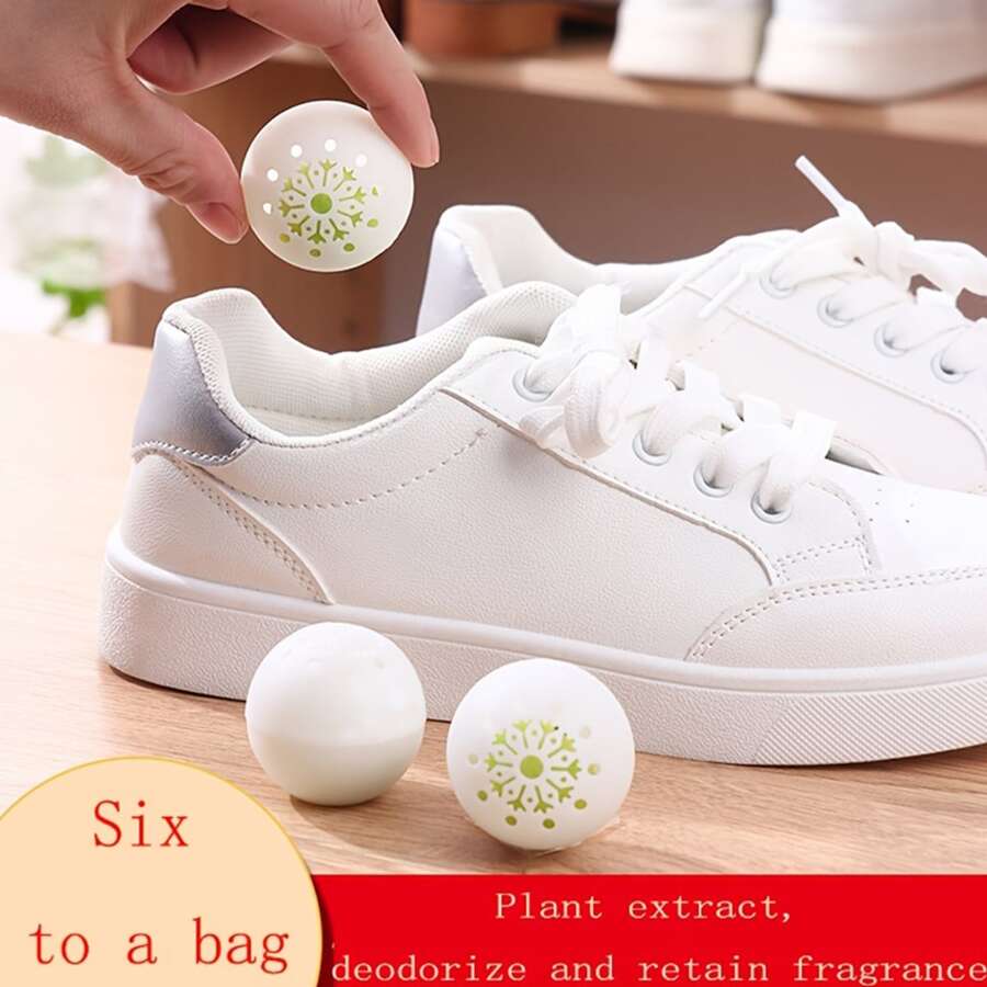 6pcs Deodorizing Balls For Sports Shoes, Lockers, Shoe Gym