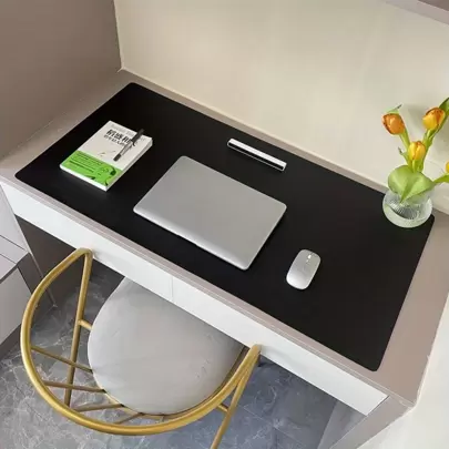 辦公家用桌墊，皮革防水大號辦公桌書寫墊收納袋，多功能超薄兩用辦公桌記事本鼠標墊保護墊