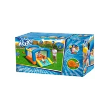 Juego Inflable Brincolin Infantil Trampolin Con Resbaladilla y Pelotas Juego al aire libre para brincar Brincolin Para niños y niñas - Azul - Ver 4