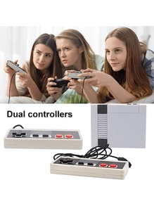 Mini Consola clásica: integrada con 620 Juegos Retro clásicos con Modo Dual para Jugadores y Juegos de Arcade para Dos Jugadores - Gris Claro - Ver 4