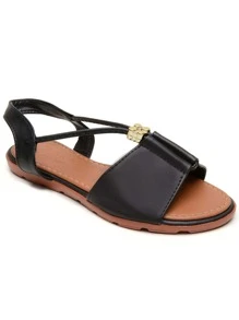 Women Flat Sandals - Black - View 1
