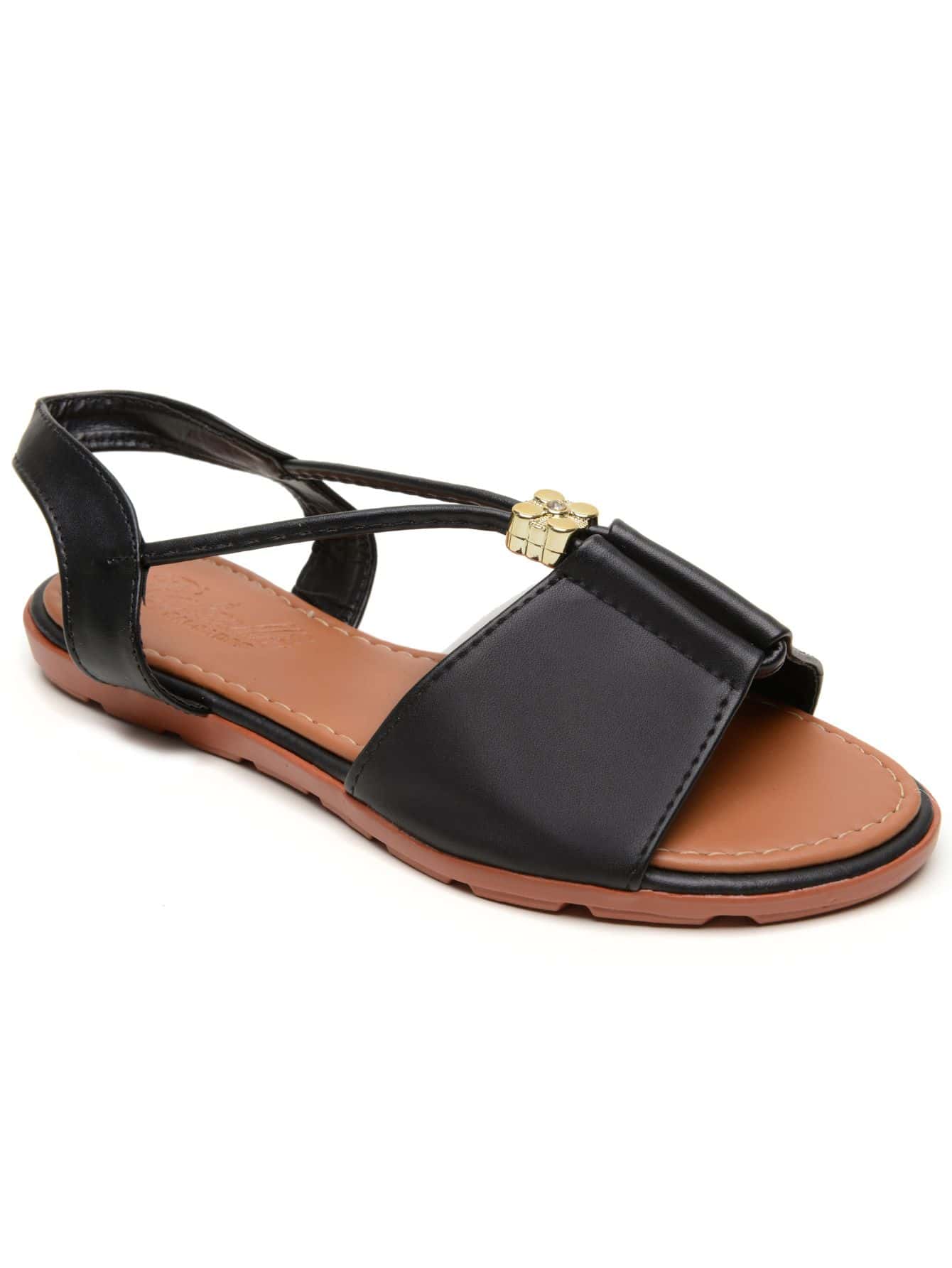 Women Flat Sandals - Black - View 1