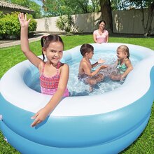 Piscina Inflable Ovalada Infantil Alberca Hinchable Azul 2.62 mts Alberca Para Niñas y Niños - Azul - Ver 2