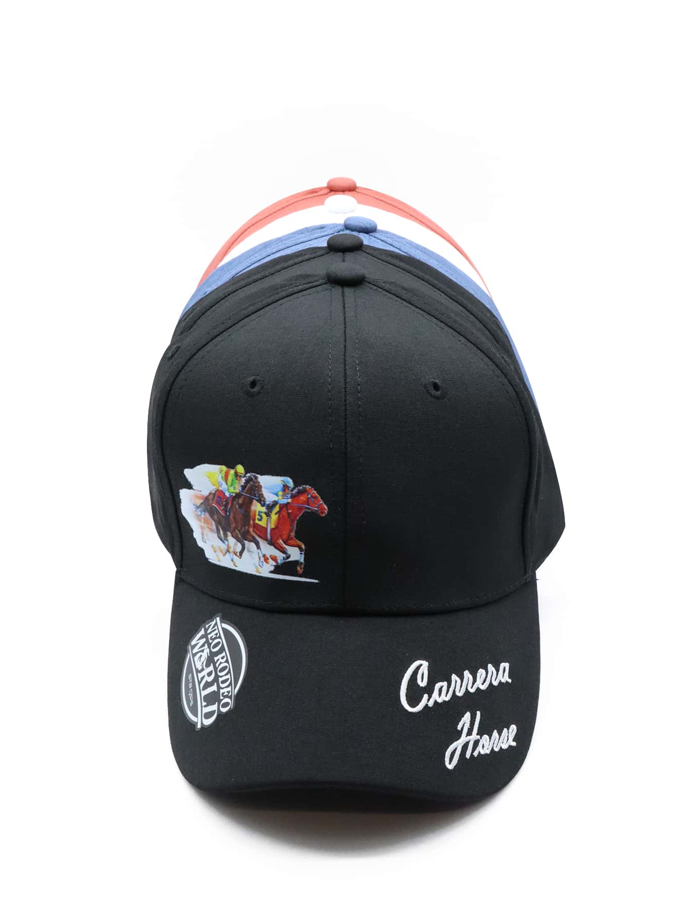 Paquete de 5 pzs de gorra con diseño de Caballos con Jinetes - Multicolor - Ver 1