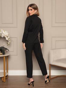 Women Suit Sets - Black - View 5