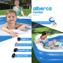 Piscina Inflable Alberca Familiar 2 mts Piscina Hinchable Familiar con Porta vasos y asientos inflables