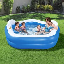 Piscina Inflable Alberca Familiar 2 mts Piscina Hinchable Familiar con Porta vasos y asientos inflables