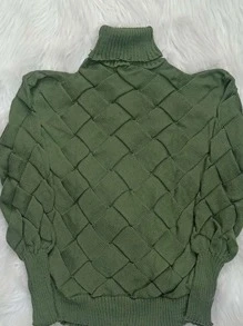 Women Sweaters - Dark Green - View 3