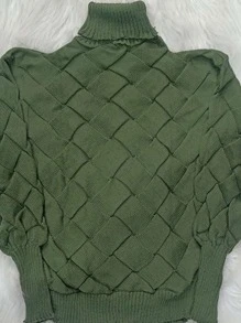 Women Sweaters - Dark Green - View 4