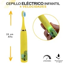 Cepillo Dientes Eléctrico Recargable Sonico Para Niños + 8 Cabezales Repuestos Diseños Elegantes Ultima Generación - Azul - Ver 4