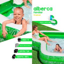 Piscina Inflable Familiar Tropical Con Porta Vaso Alberca Hinchable 2.31 mts