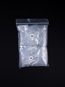 500 Pcs Tips Para Uñas Acrílicas Tipo C Uña Postiza Manicure - transparente - Ver 2
