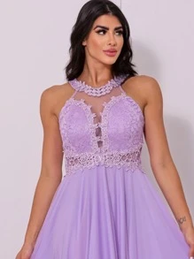 Grife Velasco Women Party Dresses - Lilac Purple - View 4