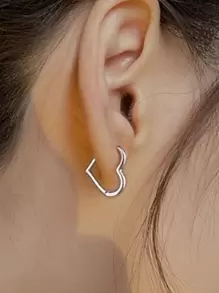 Hoop Earrings - 銀色 - 查看 2