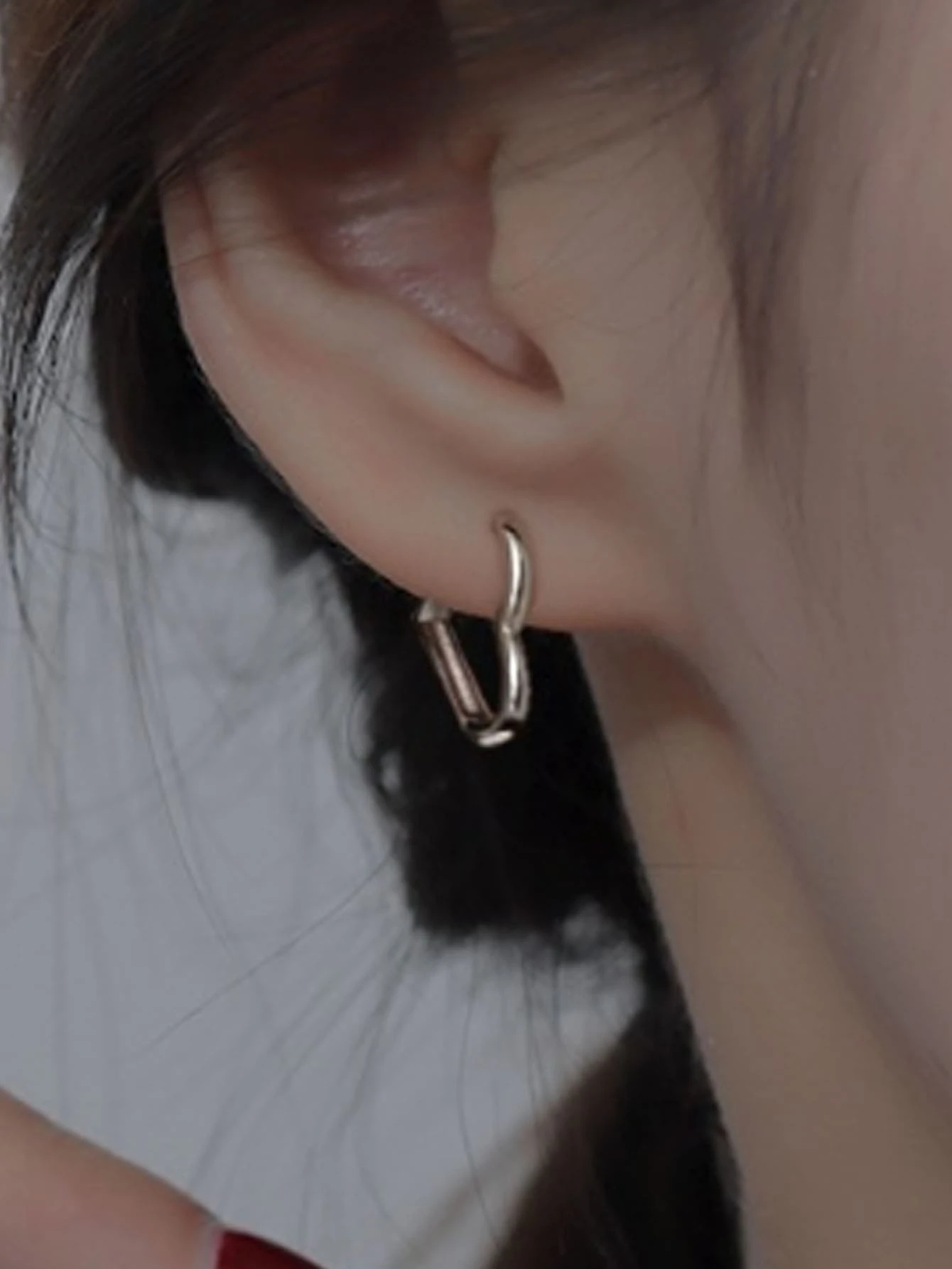 Hoop Earrings - 銀色 - 查看 1