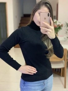 Women Sweaters - 珊瑚橙 - 查看 3