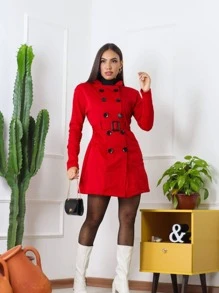 Women Trench Coats - 紅色 - 查看 1