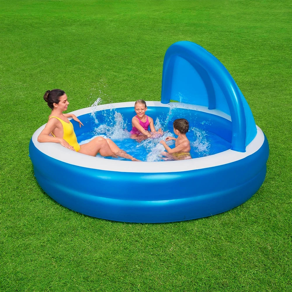 Circular Inflatable Pool Family Inflatable Pool With Roof 2.41 Meters ...