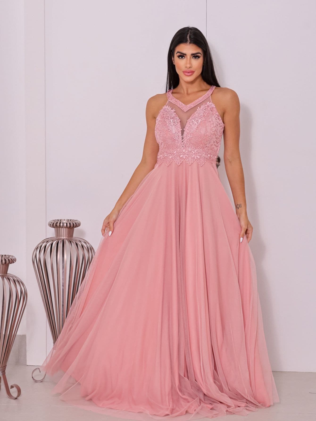 Grife Velasco Women Party Dresses - Rusty Rose - View 1