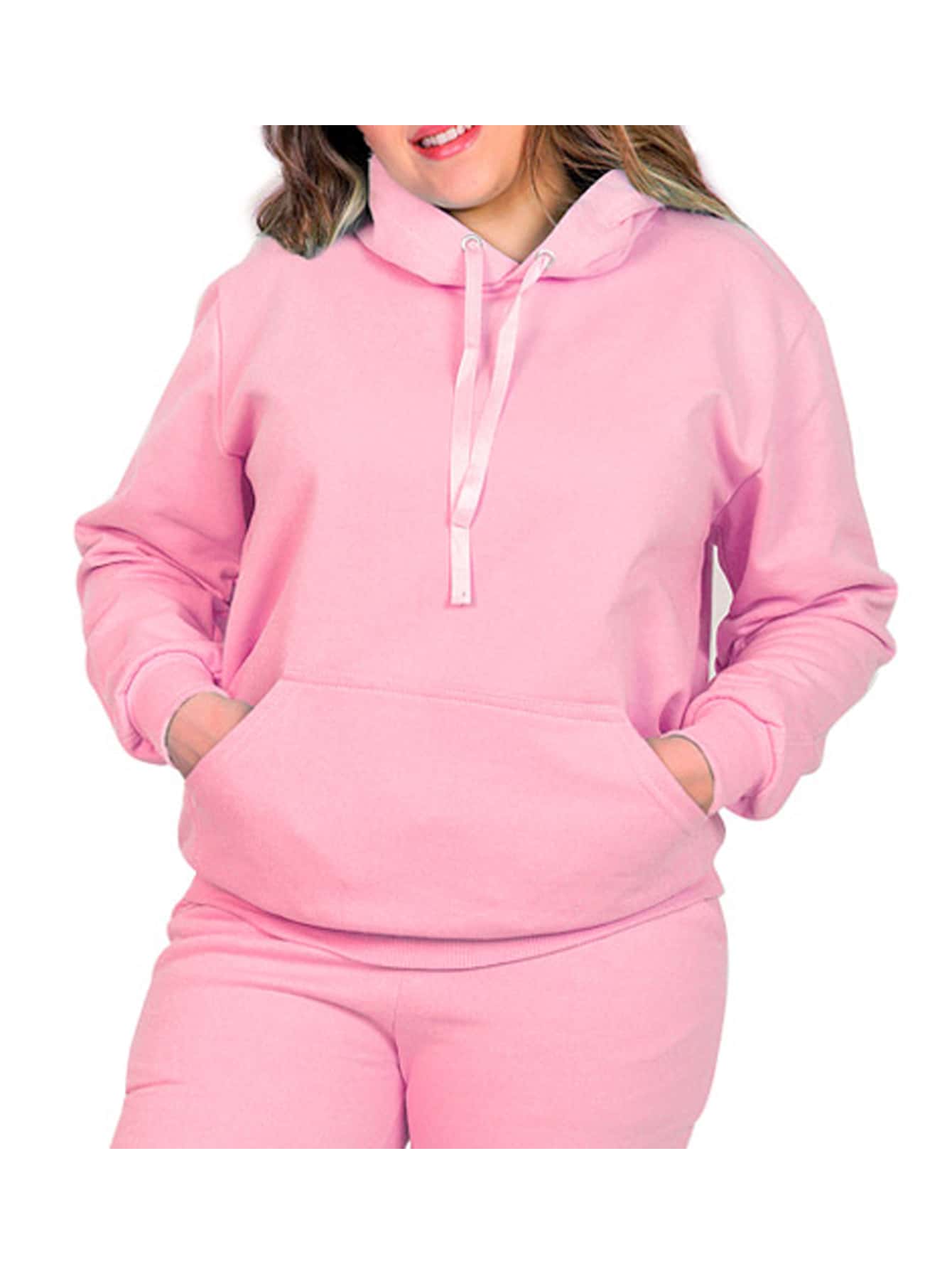 Women Sweatshirts - 淺粉色 - 查看 1