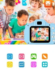 Digital Camera For Children Includes 3 Games Educational Toy - Pink - View 3