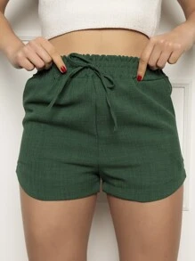 Women Shorts - 軍綠色 - 查看 1