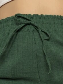 Women Shorts - 軍綠色 - 查看 4