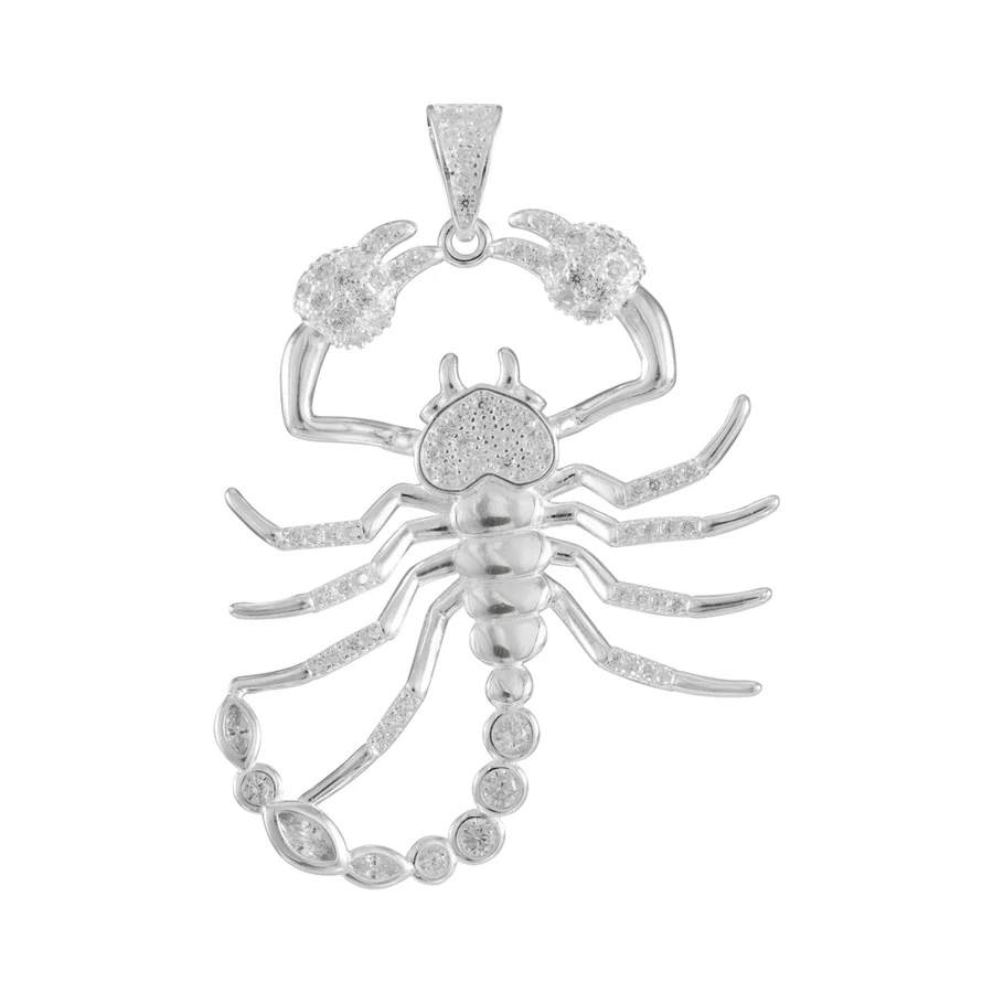Scorpion Scorpion Pendant 925 Silver + 925 Silver Chain - Silver - View 1