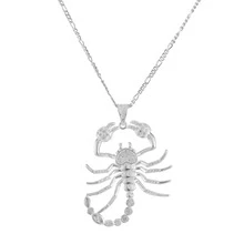 Scorpion Scorpion Pendant 925 Silver + 925 Silver Chain - Silver - View 2