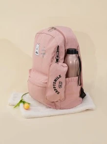 Linda Mochila Juvenil  Kawaii Lindo Osito - Rosa - Ver 4