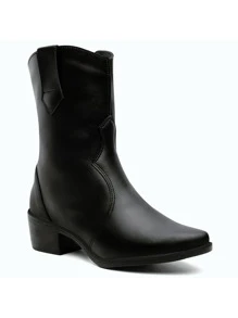 Bota Feminina Improvizzo Cano Media Western Moda Confortável sapatos feminina elegante salto baixo