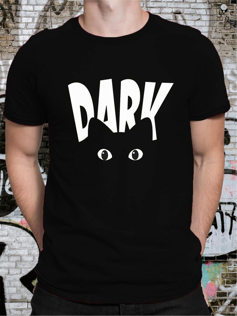 Men T-Shirts - 黑色 - 查看 1