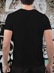 Men T-Shirts - 黑色 - 查看 2