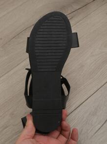 Women Lace-up Front Strappy Sandals, Fashion Sandals - Black - View 6